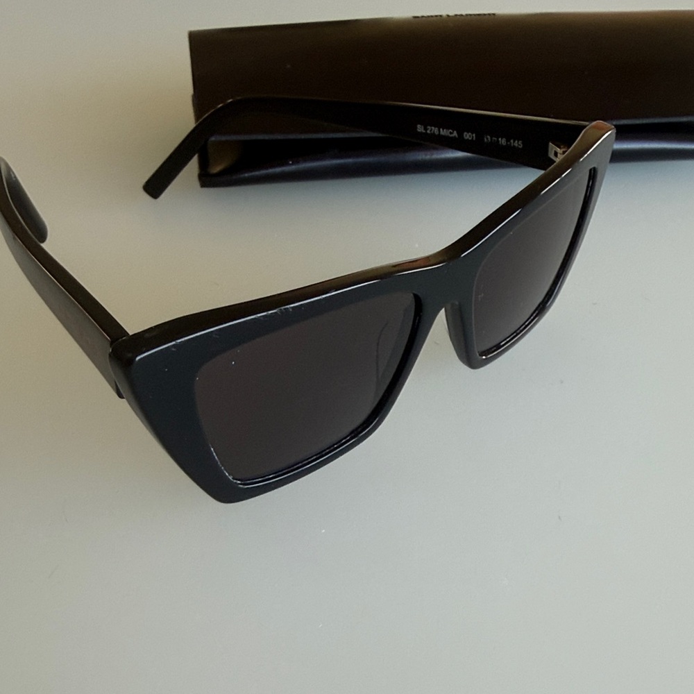 Saint Laurent SL 276 Mica Cat-Eye Sunglasses- Black - Picture 10 of 17